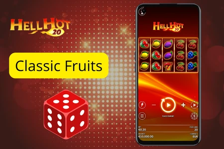 Hell Hot 20 classic fruit slot gameplay on mobile