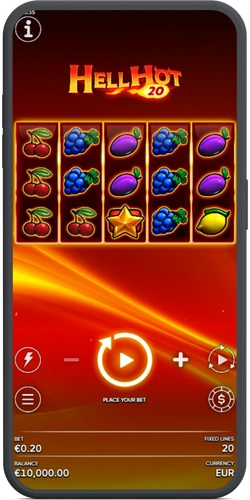 Opening Hell Hot 20 slot at a UK casino